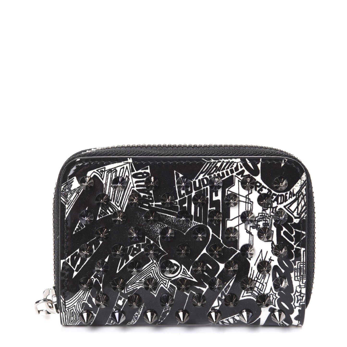 Patent Nicograf Spiked Panettone Coin Purse Black White