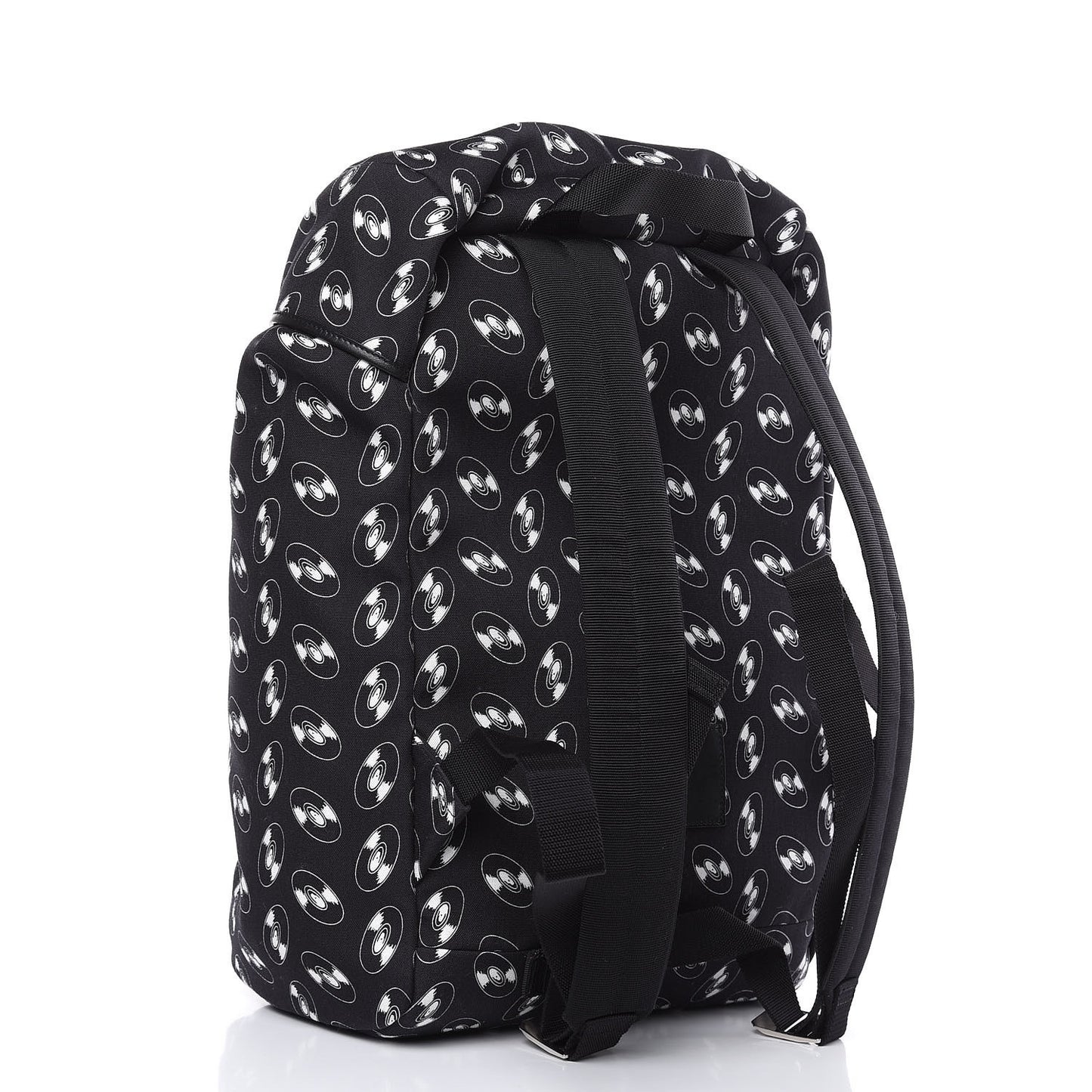 Canvas Vinyl Record Print Hunting Rucksack Backpack Black