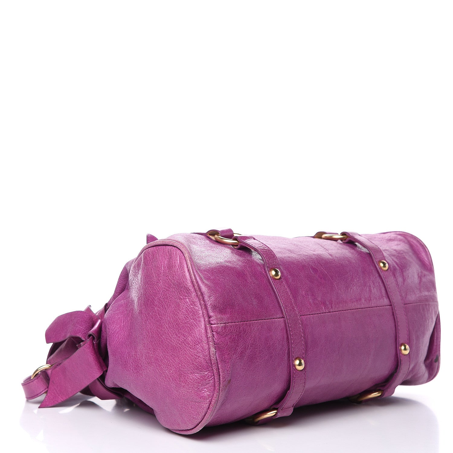 Miu Miu Vitello Lux Medium Bow Bag Fuchsia 4 of 16