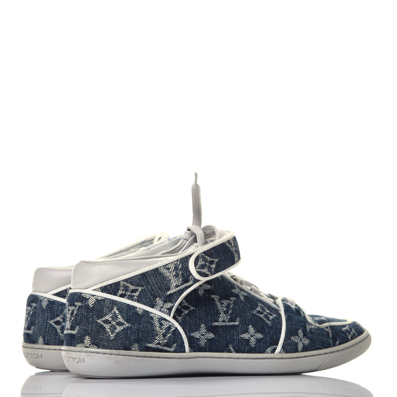 Louis Vuitton Monogram Denim Acapulco Sneakers 37 Blue 4 of 9