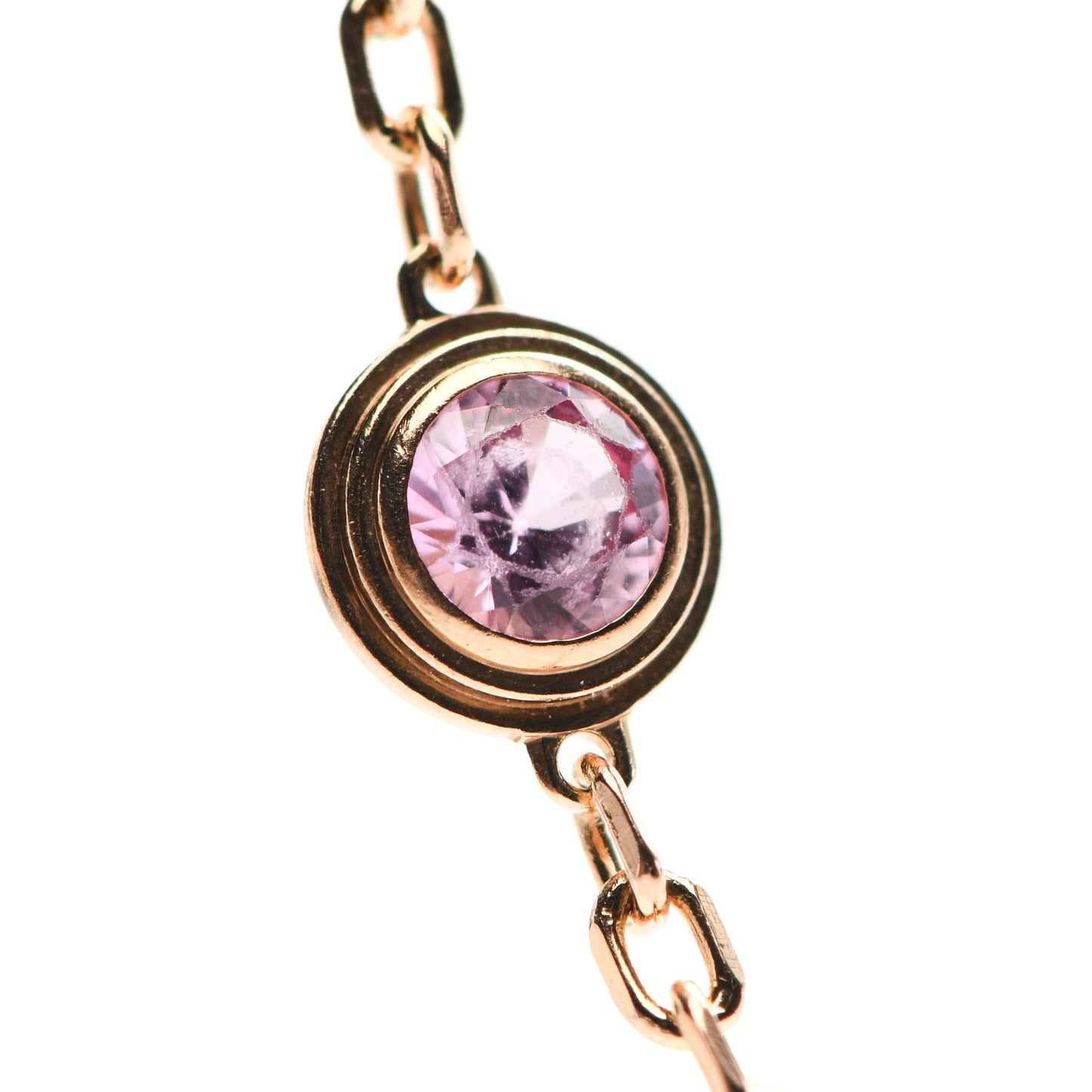 18K Pink Gold Diamond Pink Sapphire D'Amour Bracelet