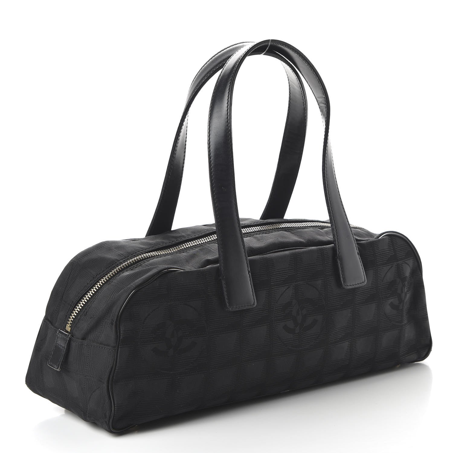 Chanel Nylon Travel Bowler Black 3 of 10