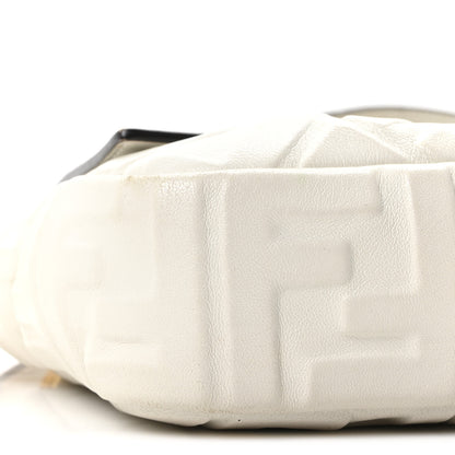 Fendi Nappa FF 1974 Embossed Baguette White 9 of 10