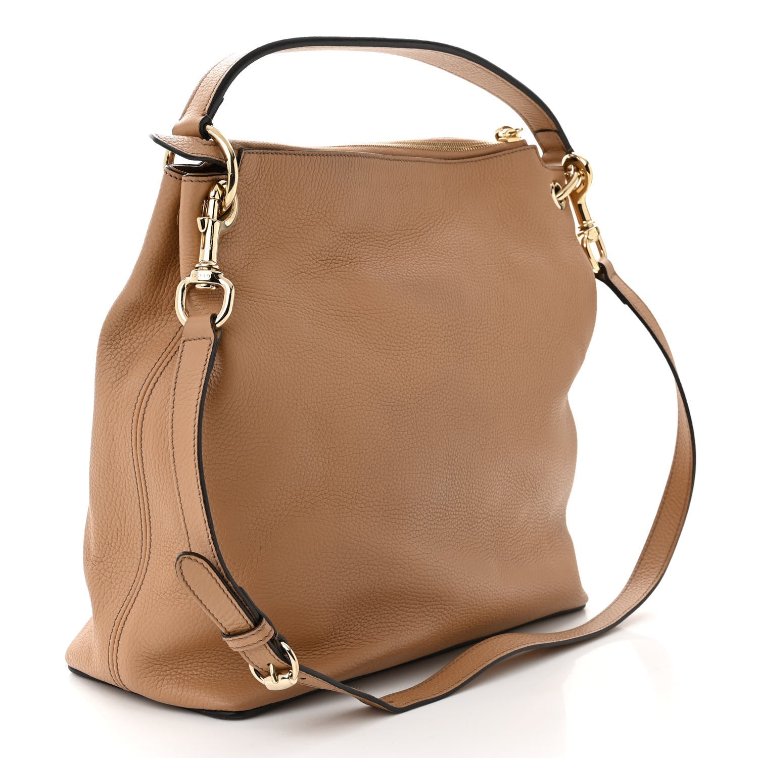 Gucci Pebbled Calfskin Large Soho Hobo Camelia 3 of 10