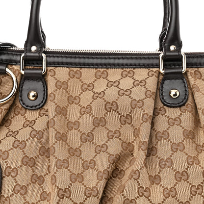 Gucci Monogram Medium Sukey Top Handle Dark Brown 9 of 11