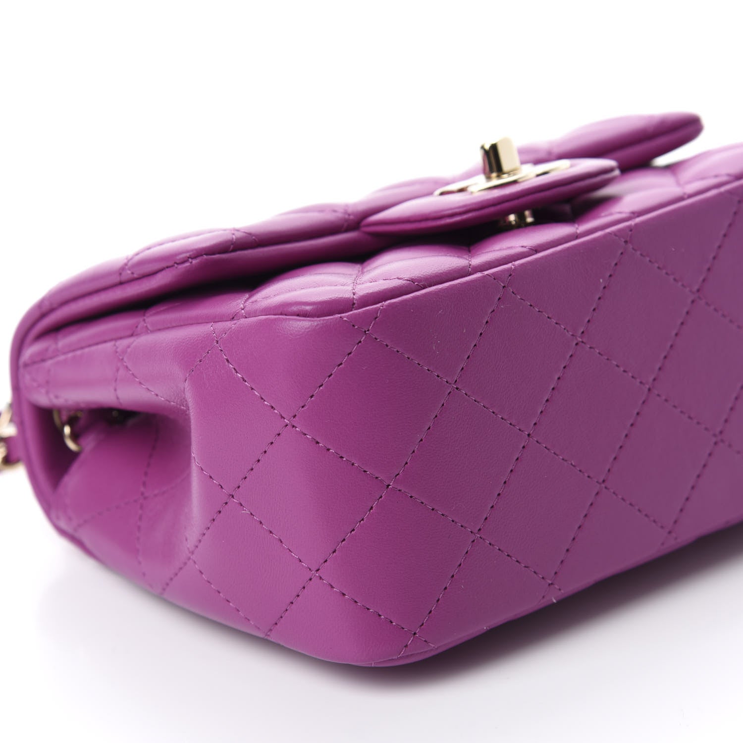 Chanel Lambskin Quilted Mini Square Flap Purple 6 of 10