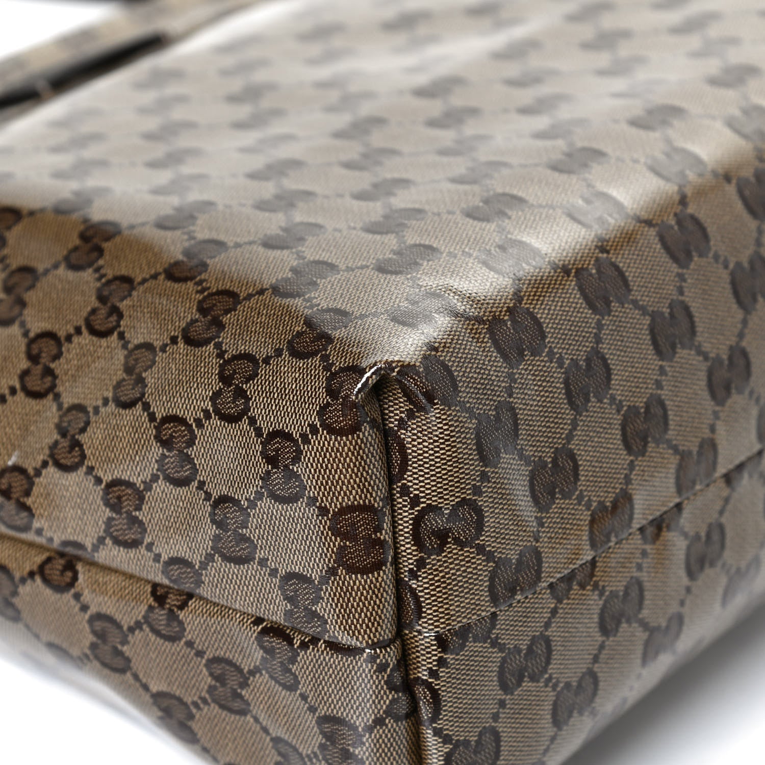 Gucci Crystal Monogram Large Flat Messenger Bag Dark Brown 11 of 13