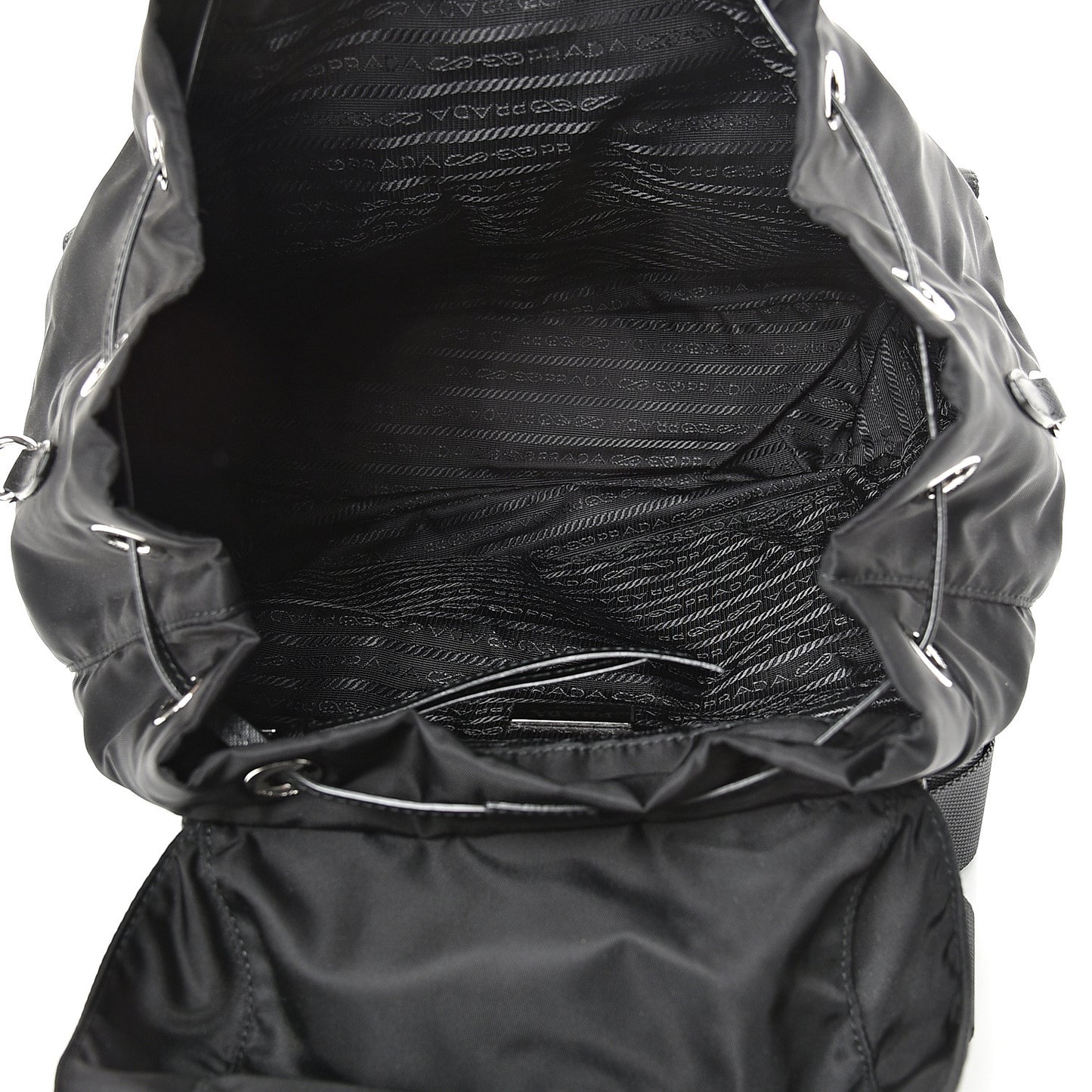 Nylon New Vela Studded Backpack Black Green