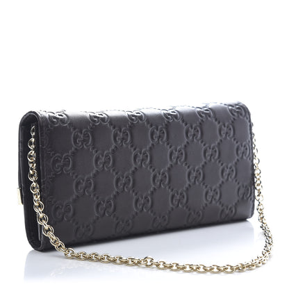 Gucci Guccissima Signature Dice Chain Wallet Chocolate 2 of 8
