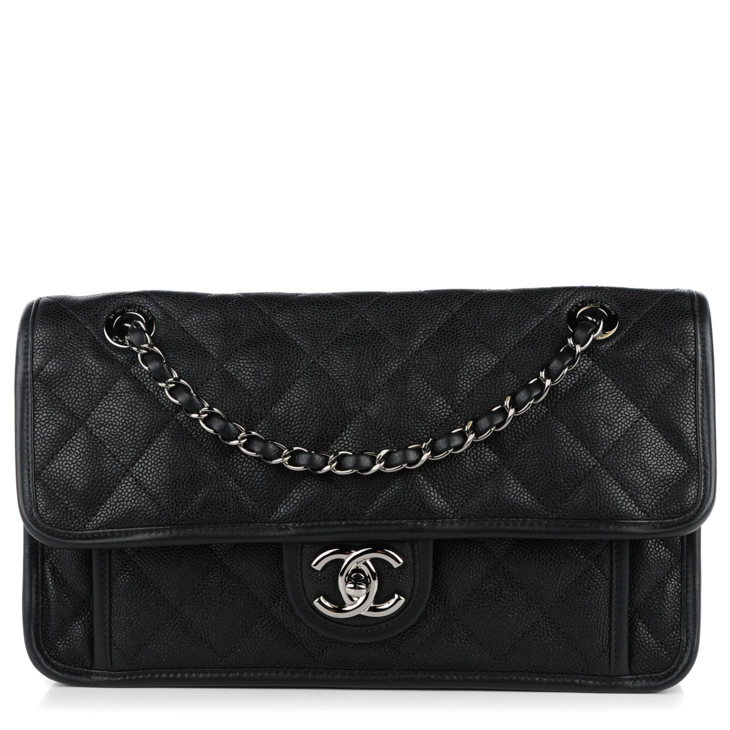 Chanel Caviar Quilted Medium French Riviera Flap Black 1 of 8