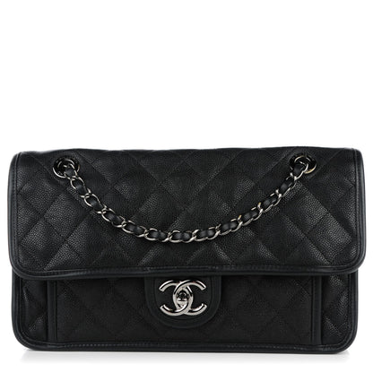 Chanel Caviar Quilted Medium French Riviera Flap Black 1 of 8
