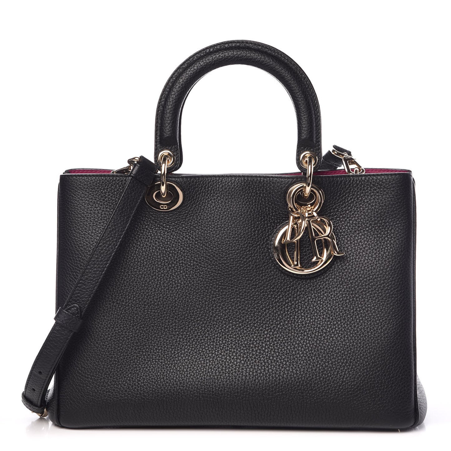 Bullcalf Medium Diorissimo Tote Black Rose Indien