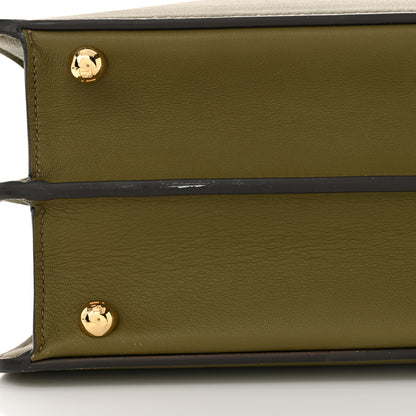 Fendi Vitello Seta Shiny Nappa Medium Peekaboo I SEE U Satchel Avocado Light Rose 12 of 12