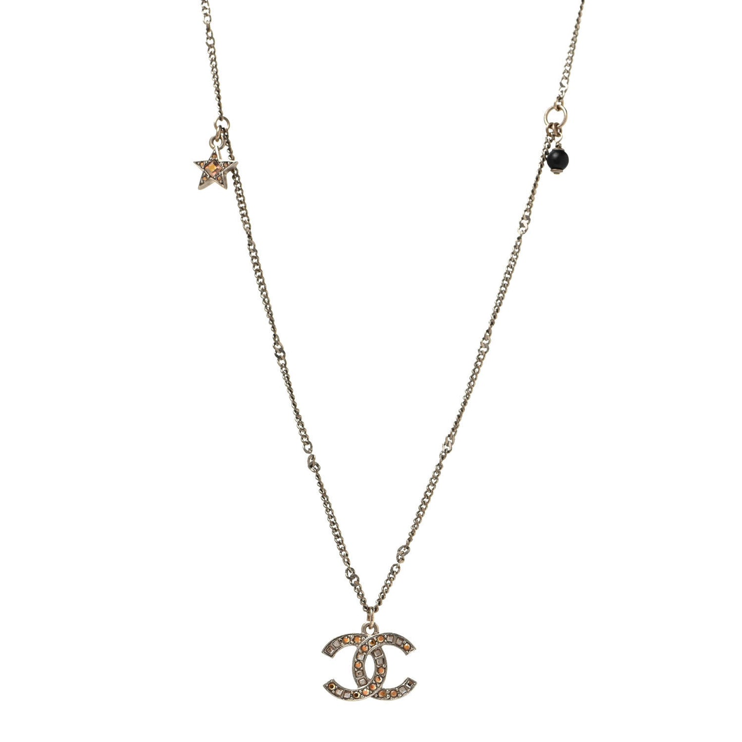 Baguette Crystal CC Starfall Necklace Gold