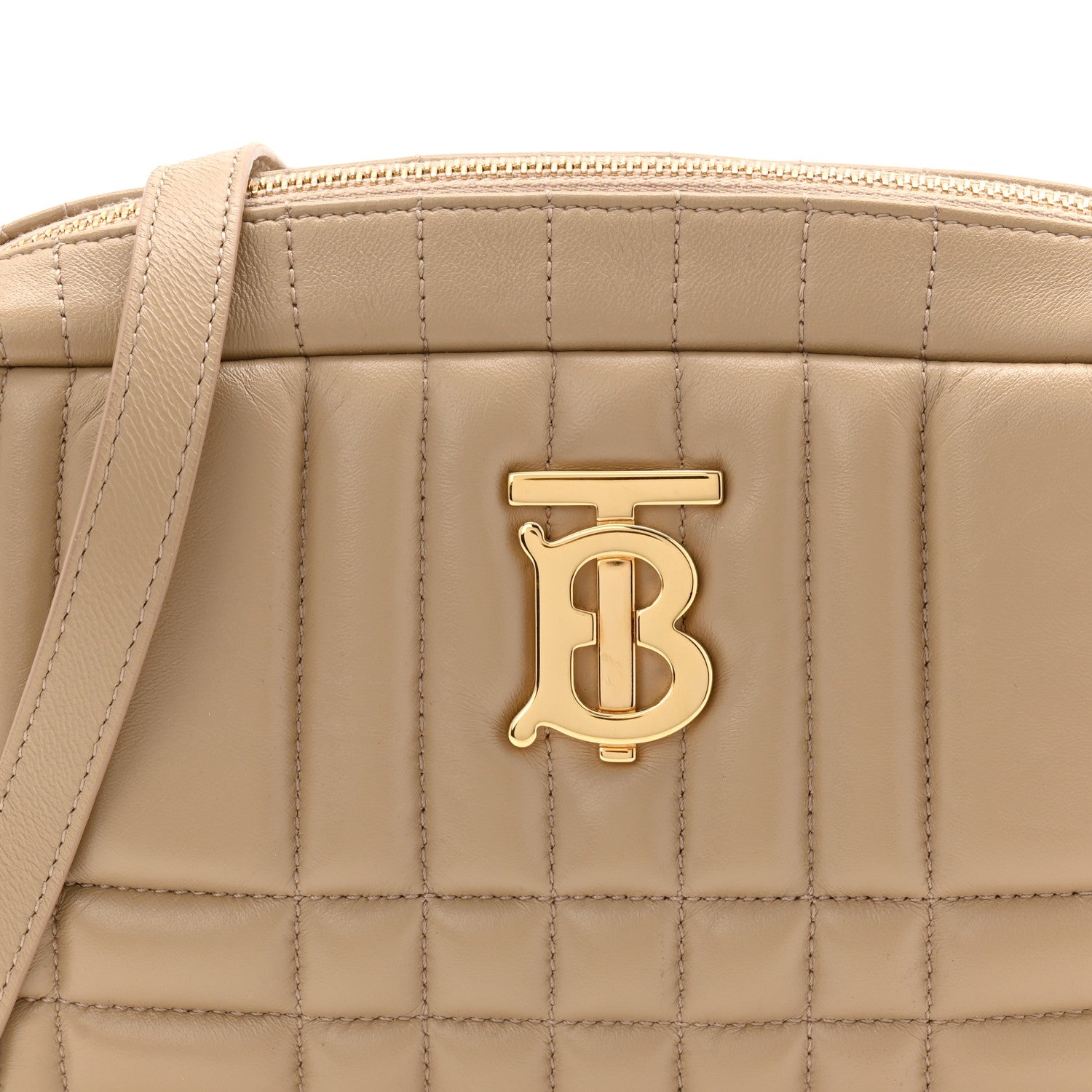 Burberry Lambskin Quilted Small Lola Camera Bag Oat Beige 1794844