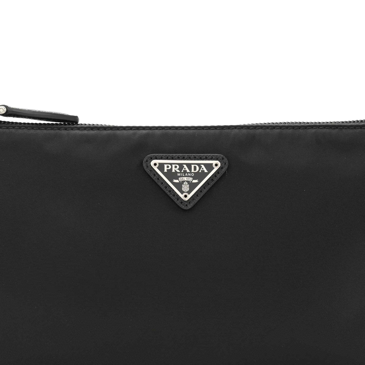 Prada Tessuto Nylon Pochette Bag Black 8 of 10