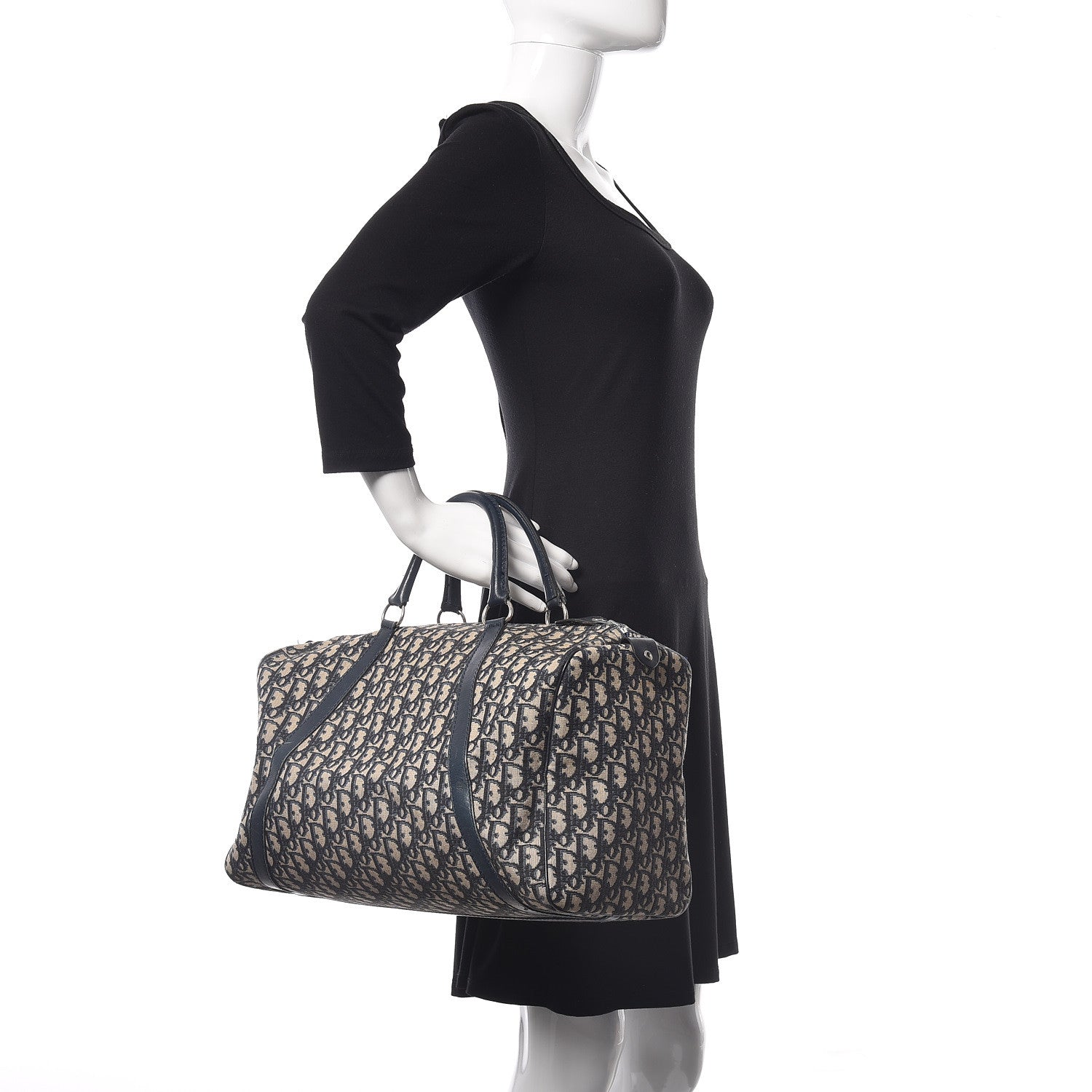 Christian Dior Monogram Duffle Navy Blue 2 of 12