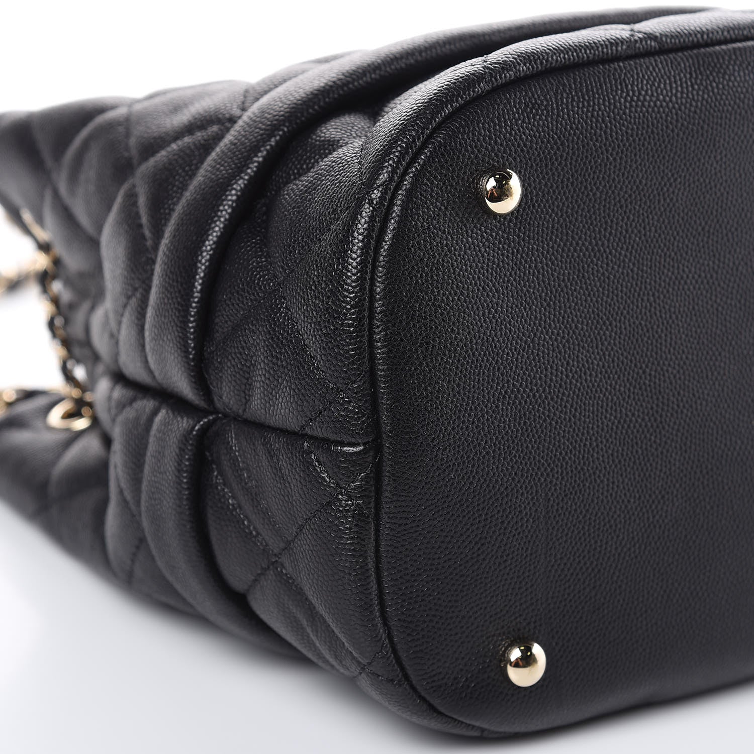 Chanel Caviar Quilted Rolled Up Bucket Drawstring Bag Black 7 of 9