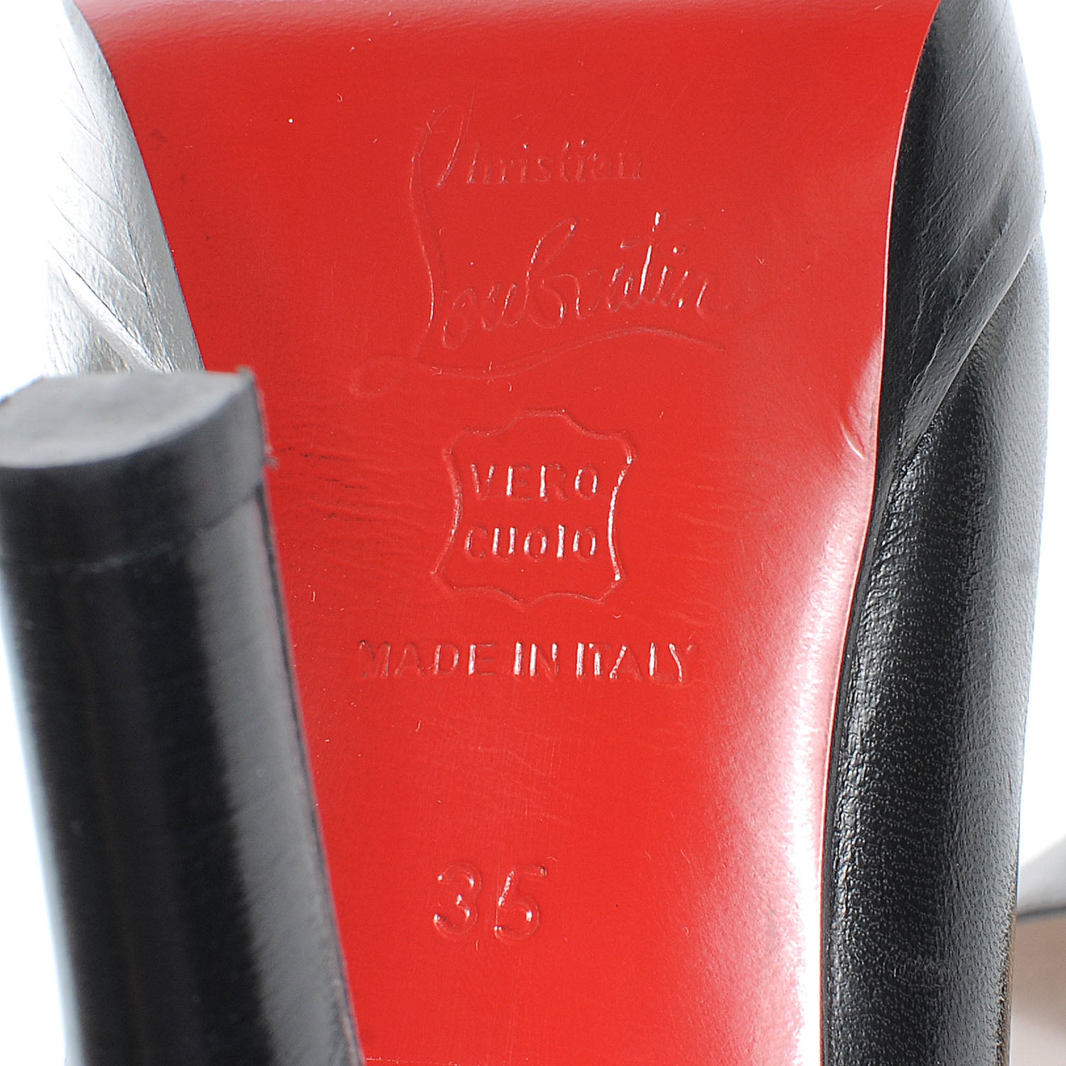 Christian Louboutin Calfskin Bruges 120 Pumps 35 Black 6 of 6