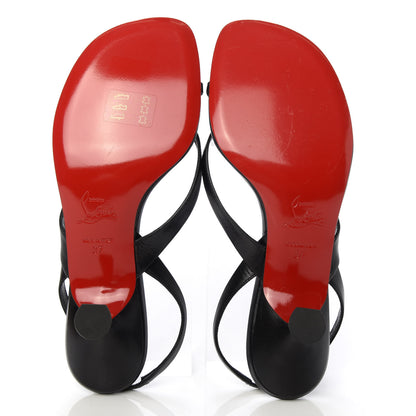 Christian Louboutin Kid Taralita 55 Thong Sandals 37 Black 5 of 9