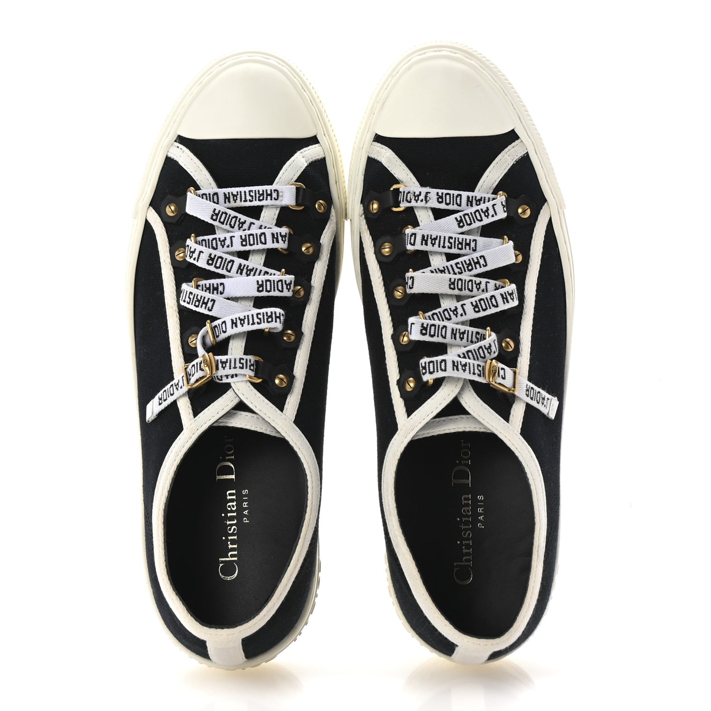 Canvas Walk'N'Dior Low Top Sneakers 40 Black
