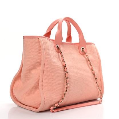 Chanel Mixed Fibers Small Deauville Tote Light Orange 4 of 11