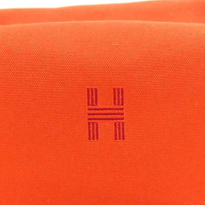 Hermes Canvas Large Bride-A-Brac Pouch Orange Feu Burgundy 7 of 10