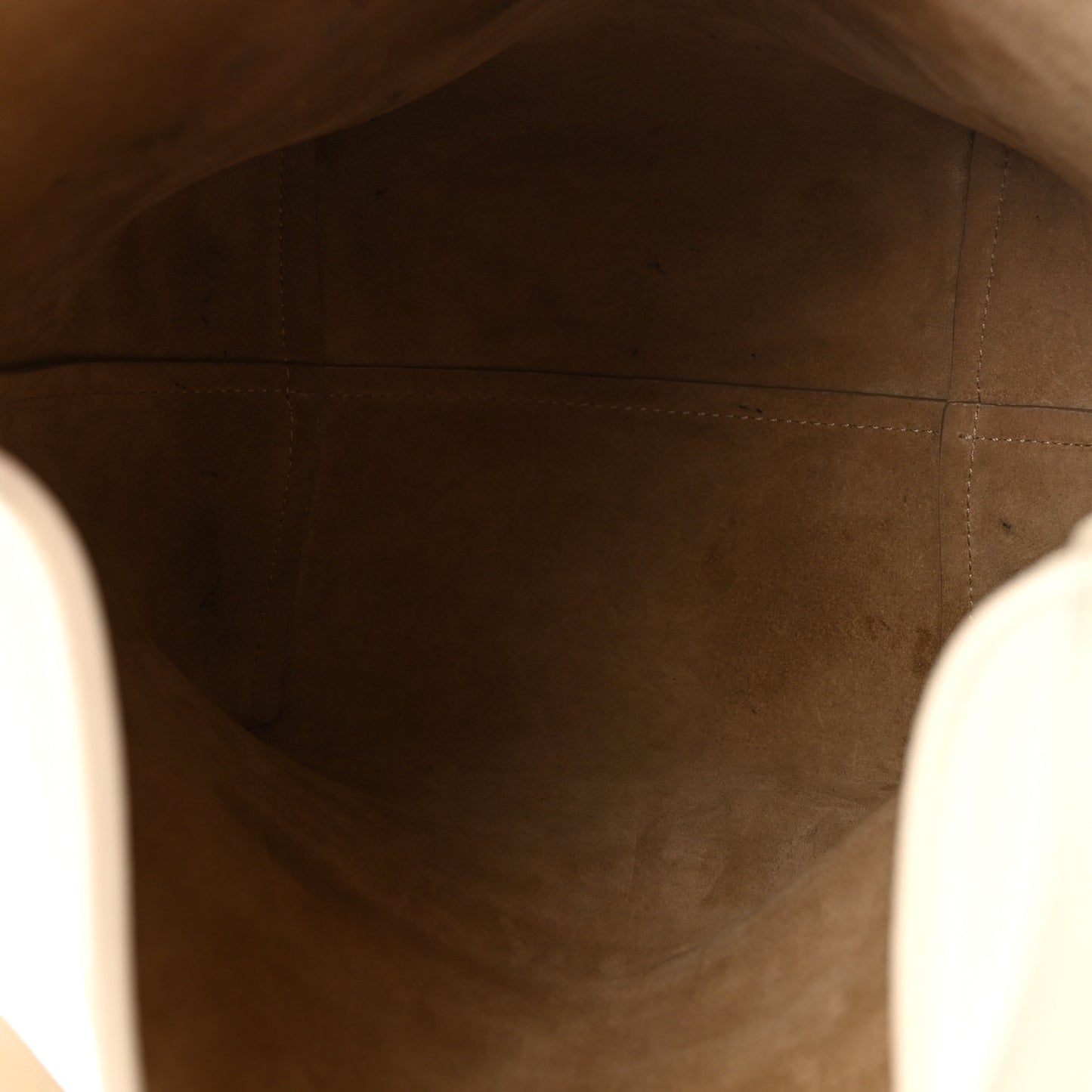 Grained Calfskin Medium N/S Park Tote Ivory