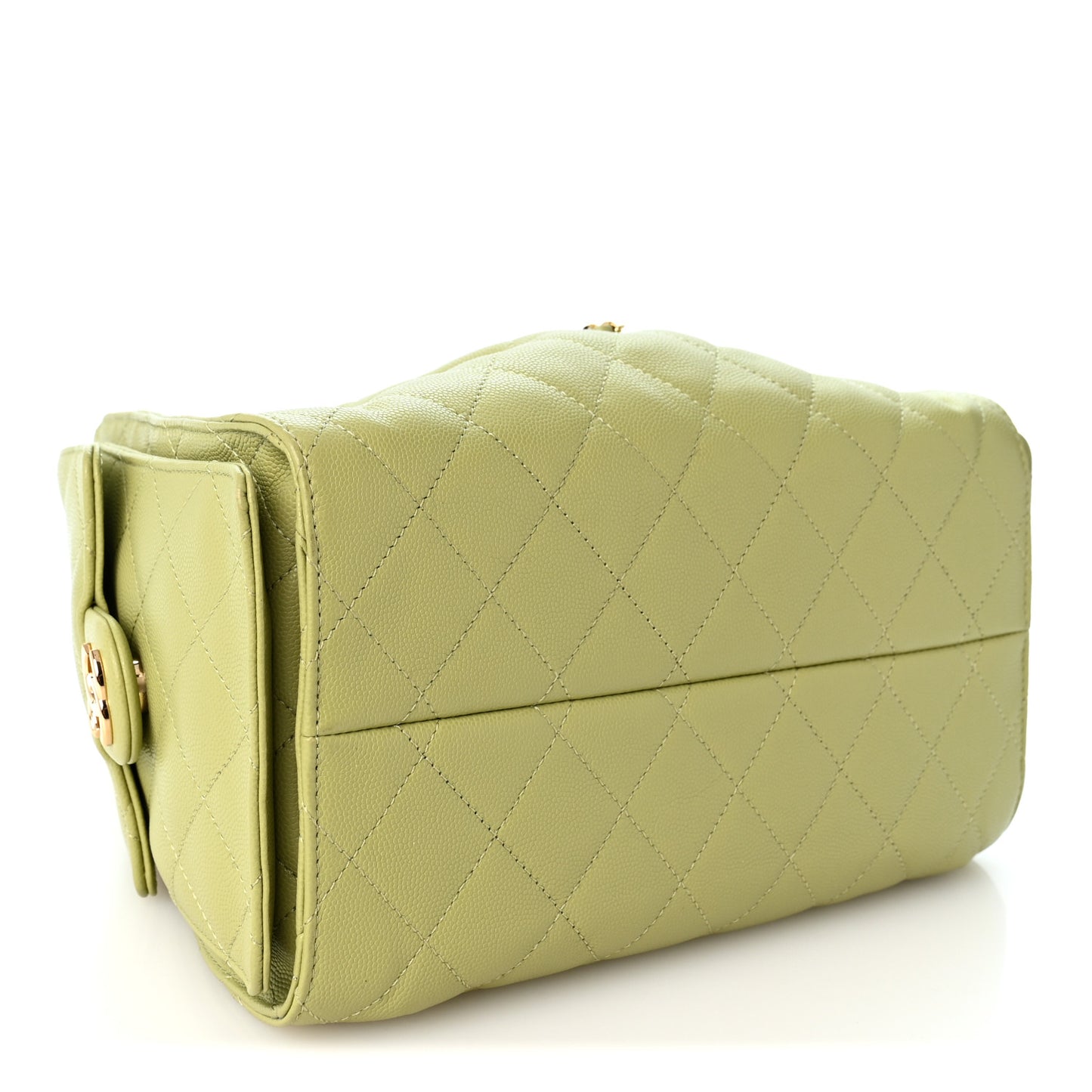 Caviar Quilted Small Chanel 25 Handbag Green