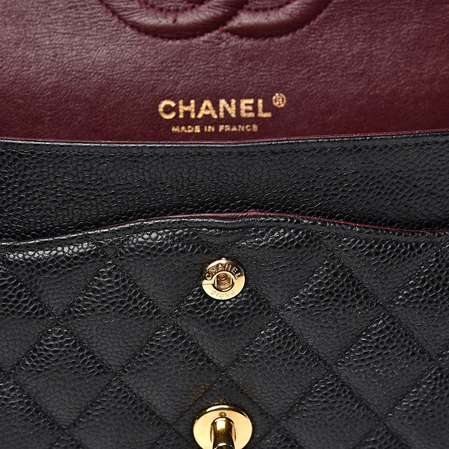 Chanel Caviar Quilted Medium Double Flap Black 14 of 14