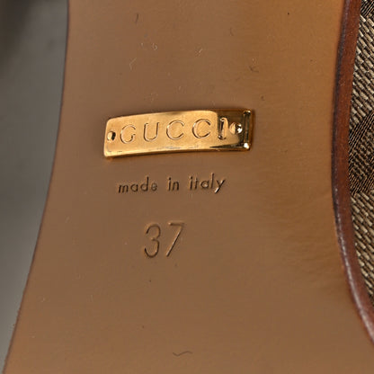 Gucci Monogram Over the Knee Boots 37 Beige Ebony 6 of 6