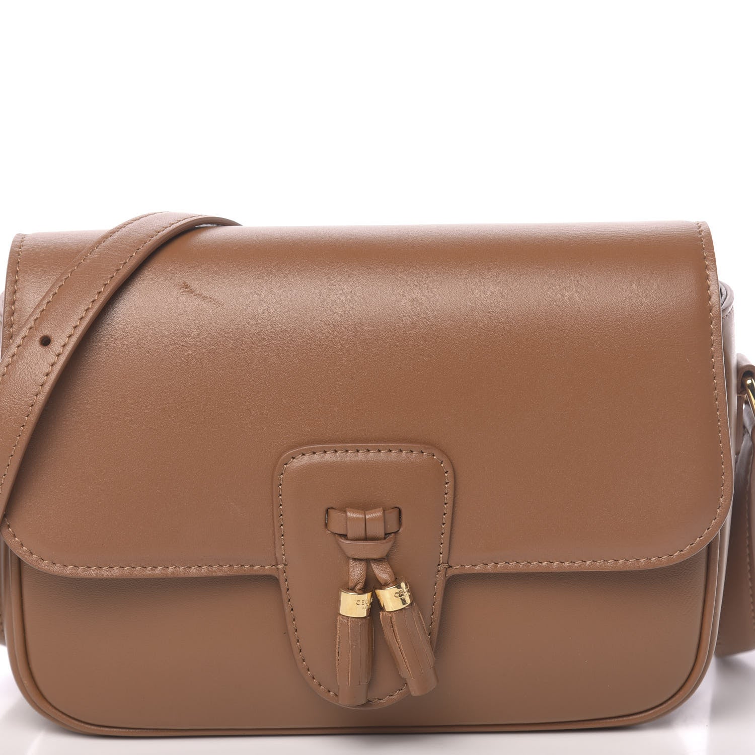 Celine Shiny Calfskin Medium Tassel Bag Caramel 11 of 11