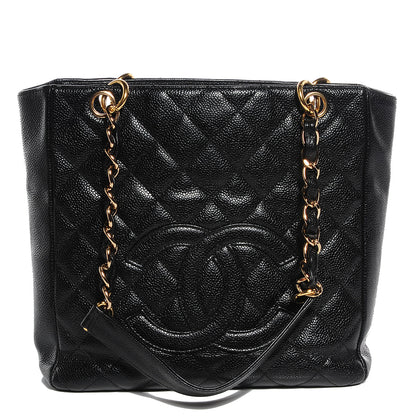 Chanel Caviar Petit Shopping Tote PST Black 1 of 7