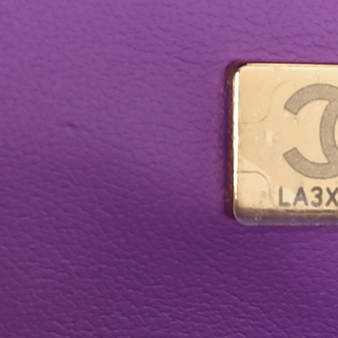 Chanel Lambskin Quilted CC In Love Heart Bag Purple 9 of 12