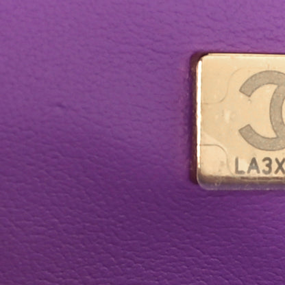 Chanel Lambskin Quilted CC In Love Heart Bag Purple 9 of 12