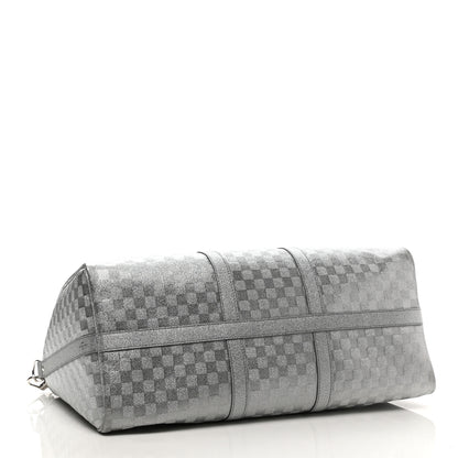 Louis Vuitton Damier Glitter Keepall Bandouliere 50 Silver 3 of 9