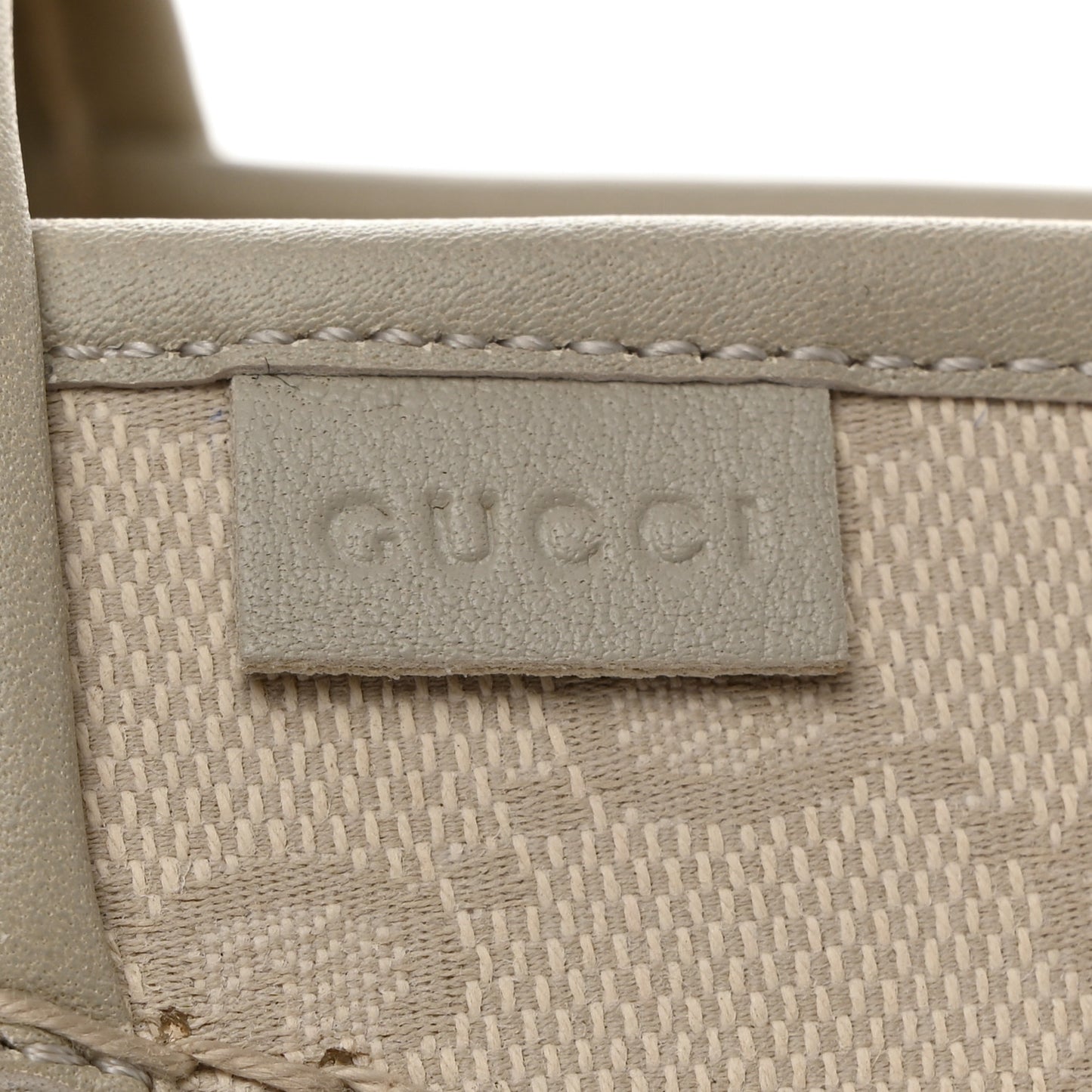 Washed Cotton Miro Soft Calfskin GG Monogram Espadrilles 36.5 White Mystic White