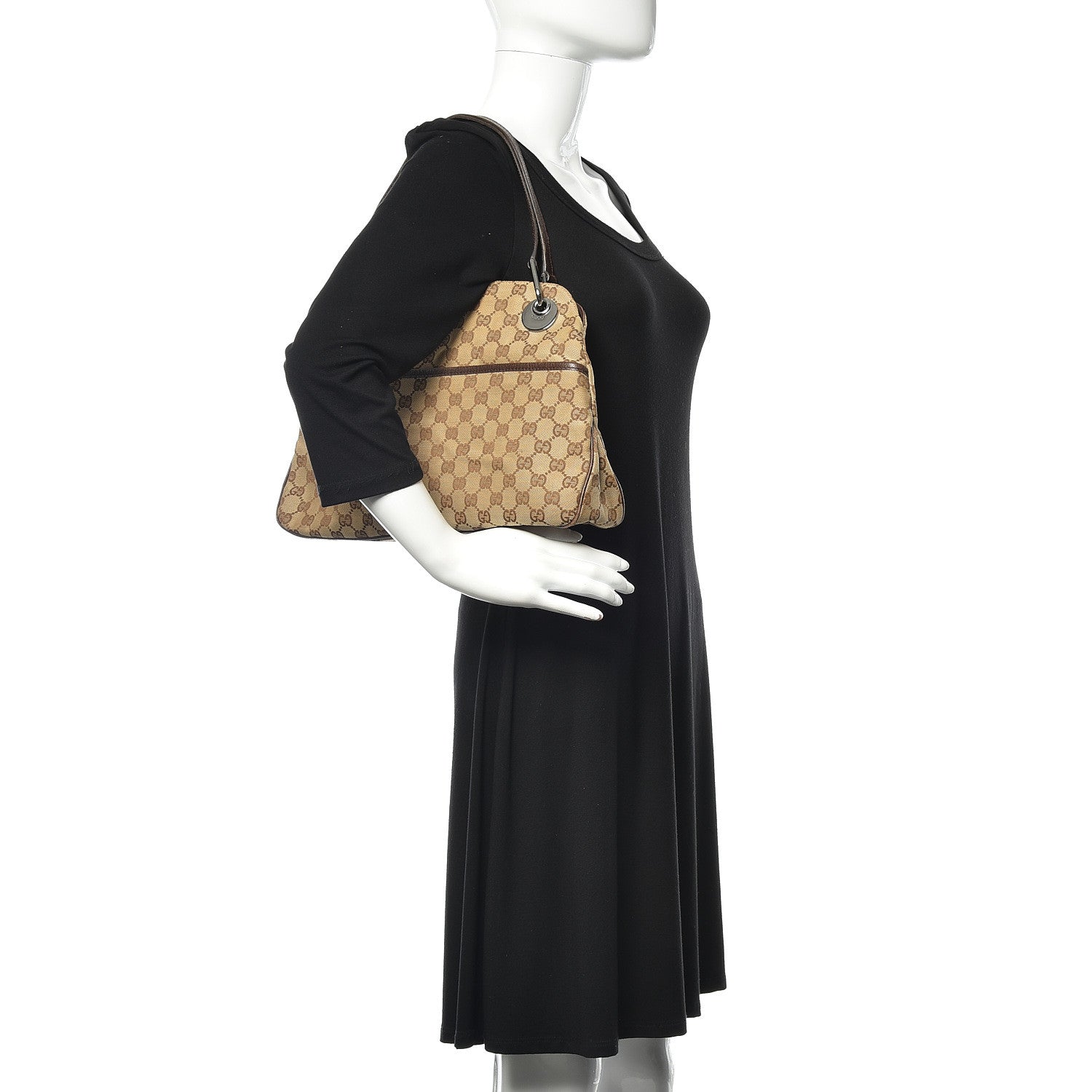 Gucci Monogram Medium Eclipse Shoulder Bag Dark Brown 2 of 13