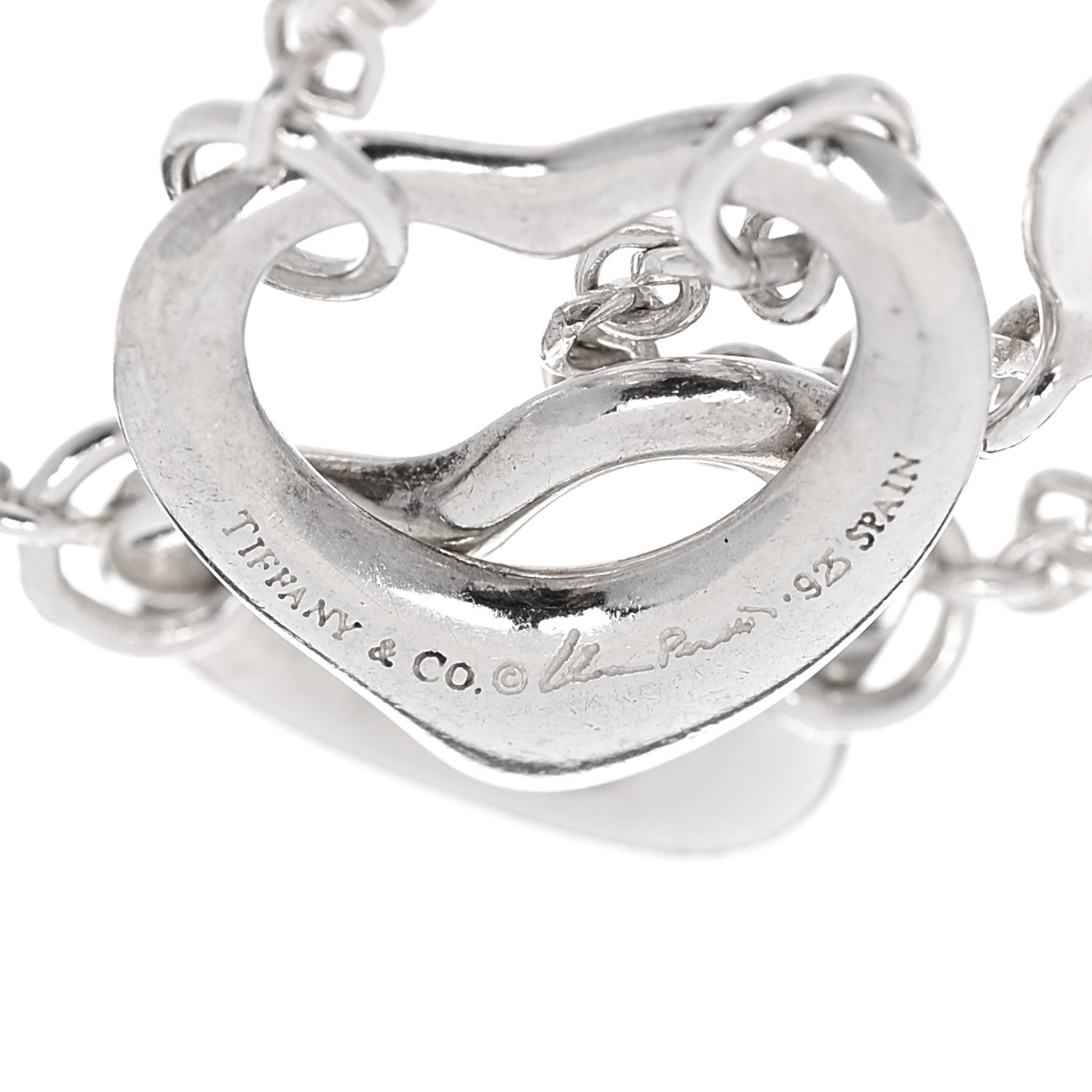 Tiffany Sterling Silver Elsa Peretti Open Heart Bracelet 3 of 3