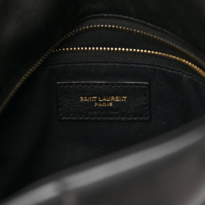 Saint Laurent Lambskin Quilted Small Loulou Puffer Monogram Chain Satchel Black 8 of 12