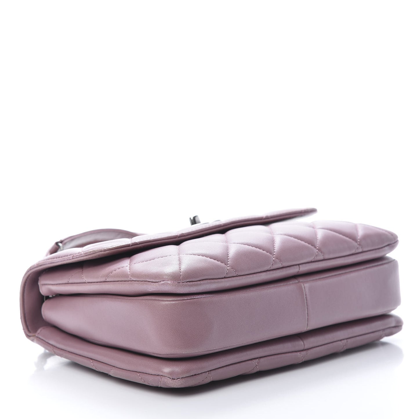 Lambskin Quilted Small Trendy CC Flap Dual Handle Bag Light Purple