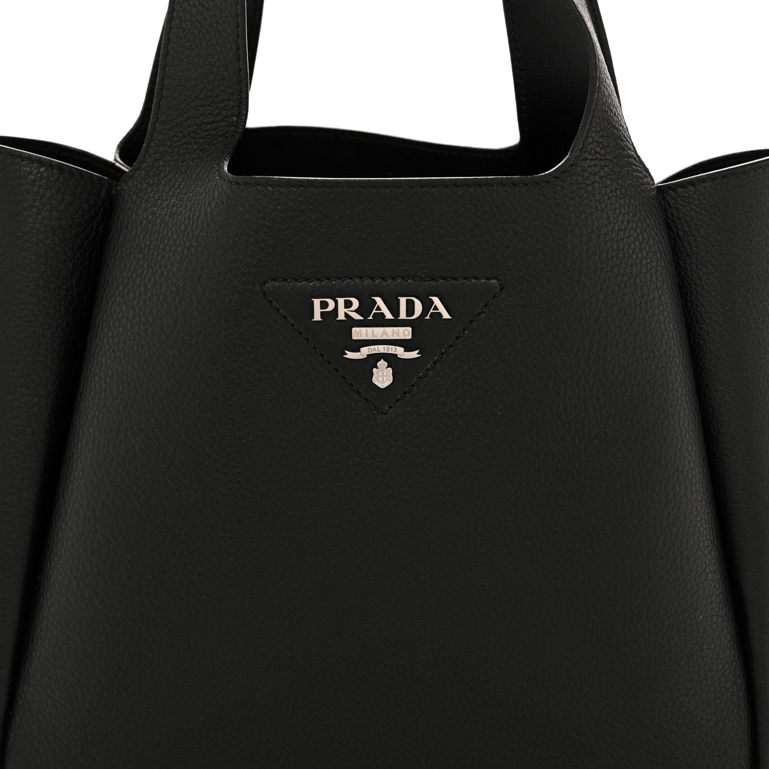 Prada Vitello Daino Soft Medium Dynamique Tote Black 8 of 13