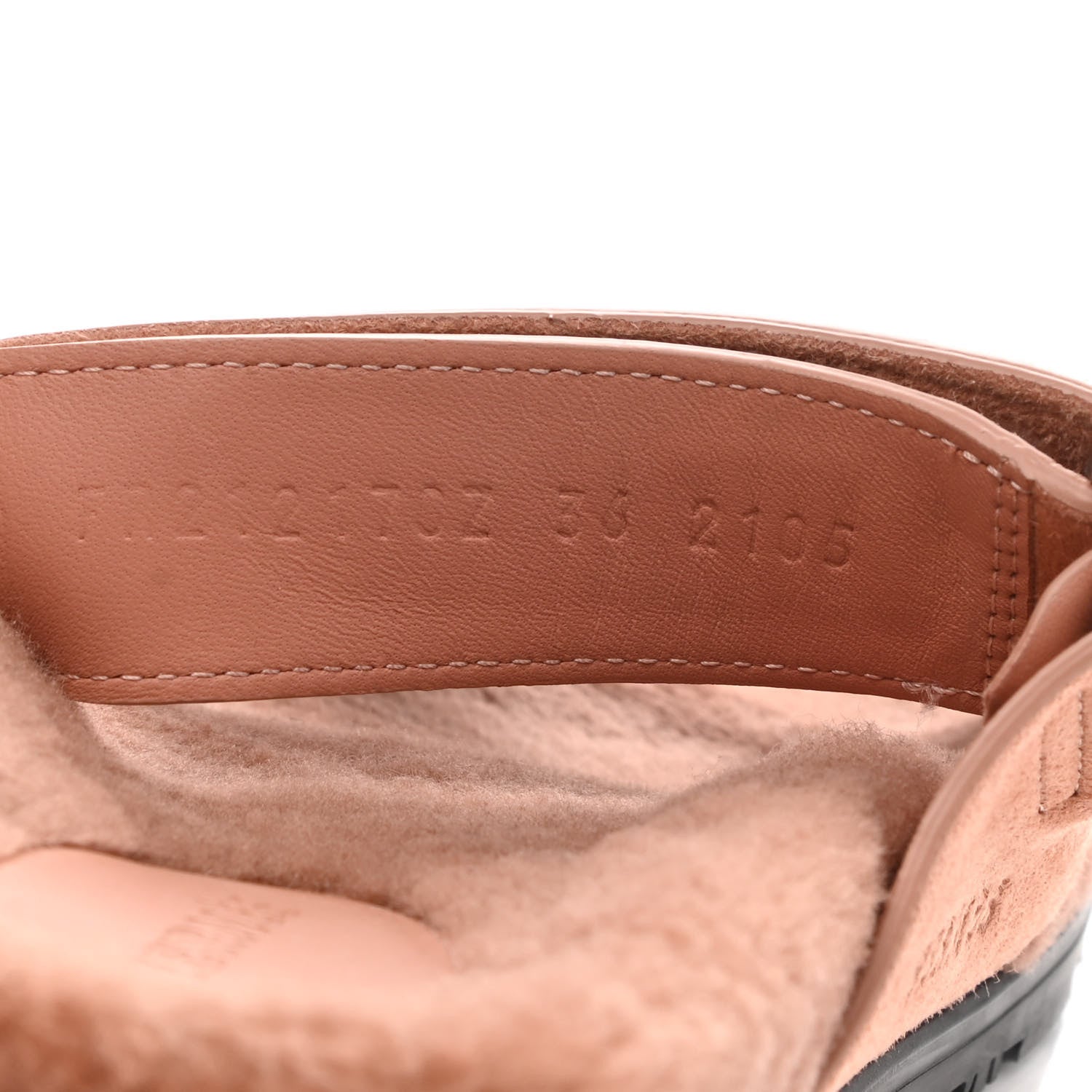 Hermes Suede Goatskin Woolskin Womens Chypre Sandals 36 Rose Aube 8 of 9