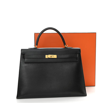Hermes Ardennes Kelly Sellier 35 Black 17 of 17