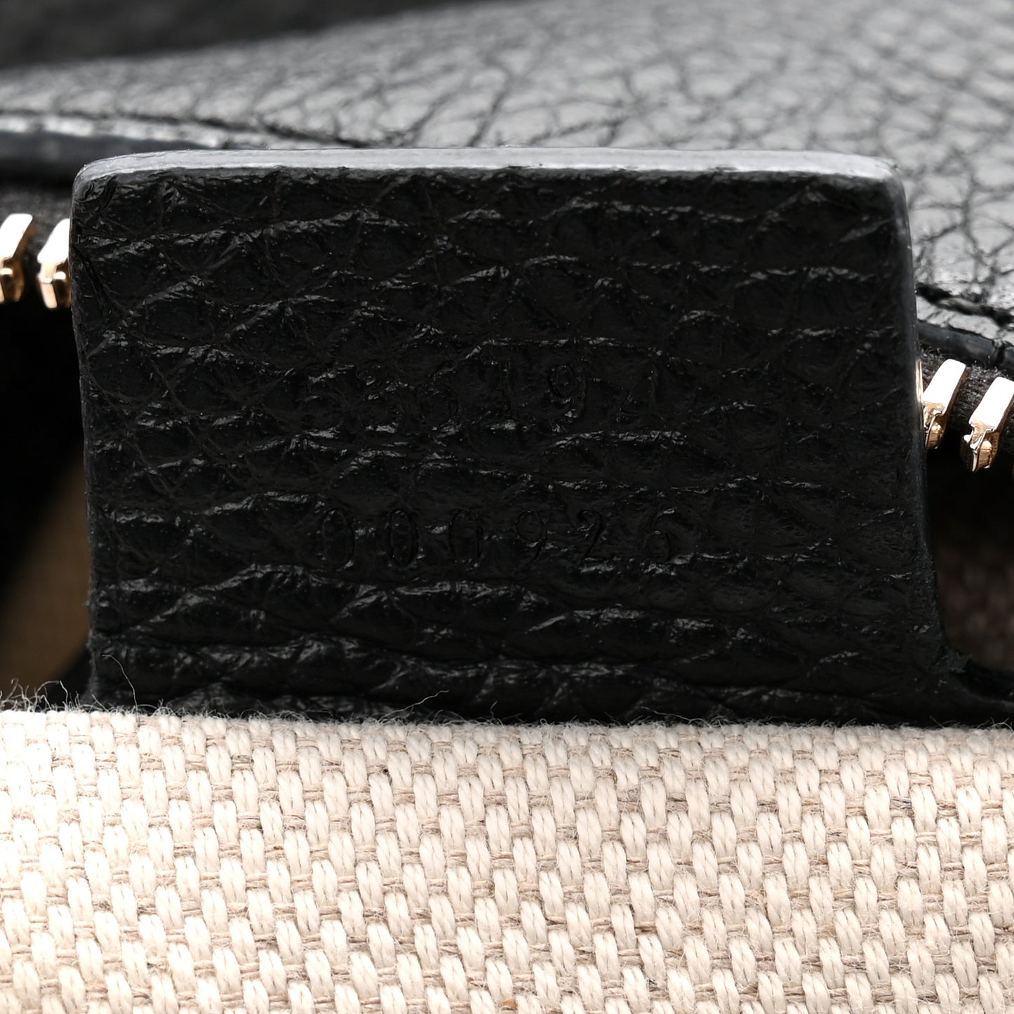 Pebbled Calfskin Large Soho Hobo Black