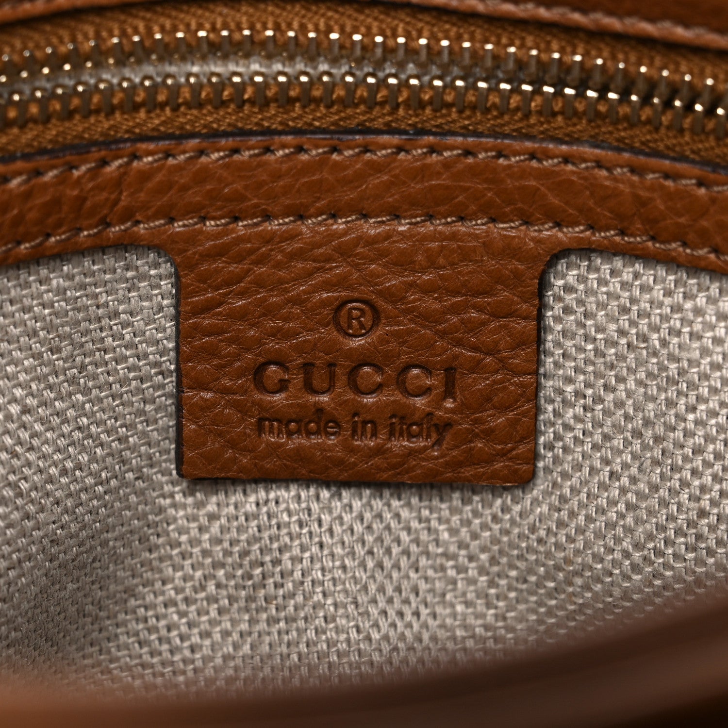 Gucci Grained Calfskin Medium Marrakech Flap Messenger Bag Brown 6 of 25