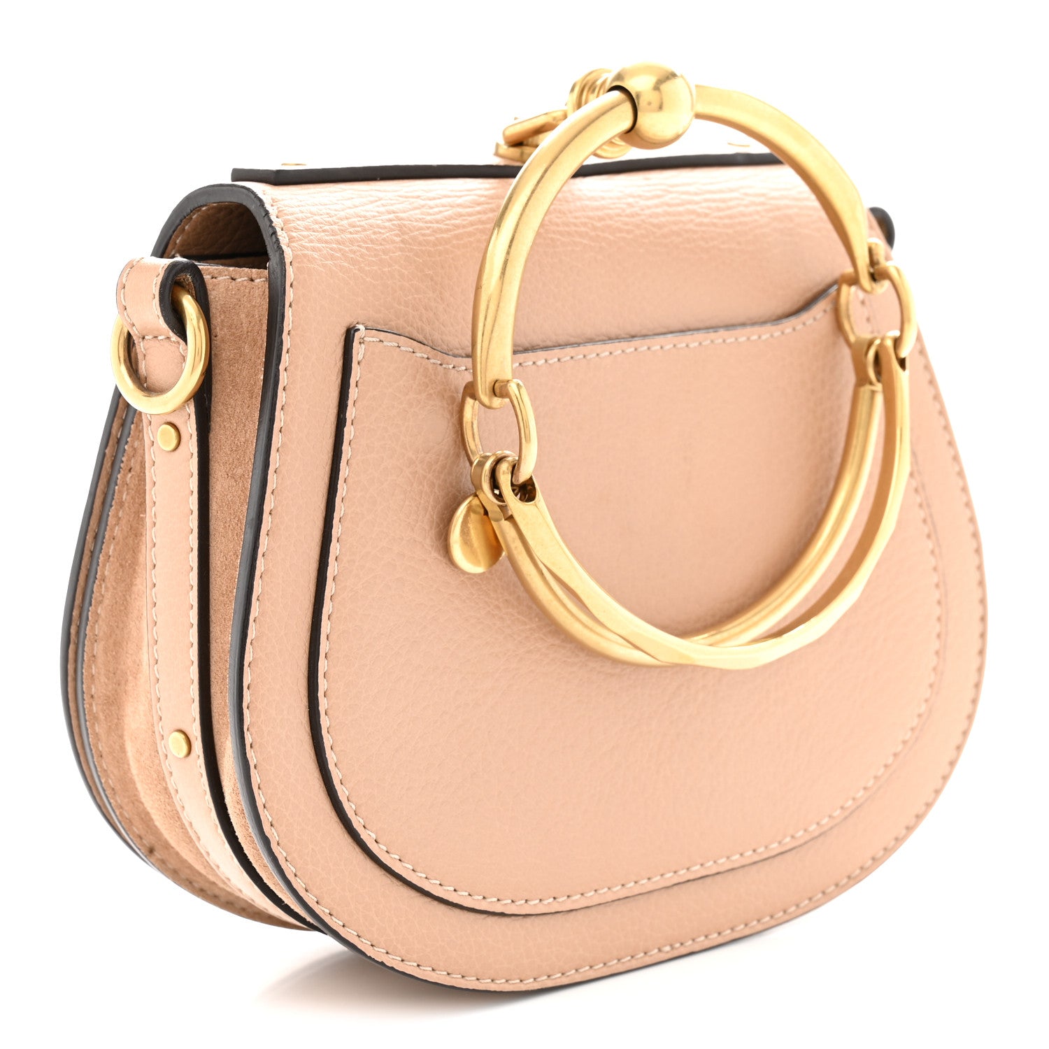 Chloe Calfskin Suede Small Nile Bracelet Bag Biscotti Beige 3 of 10