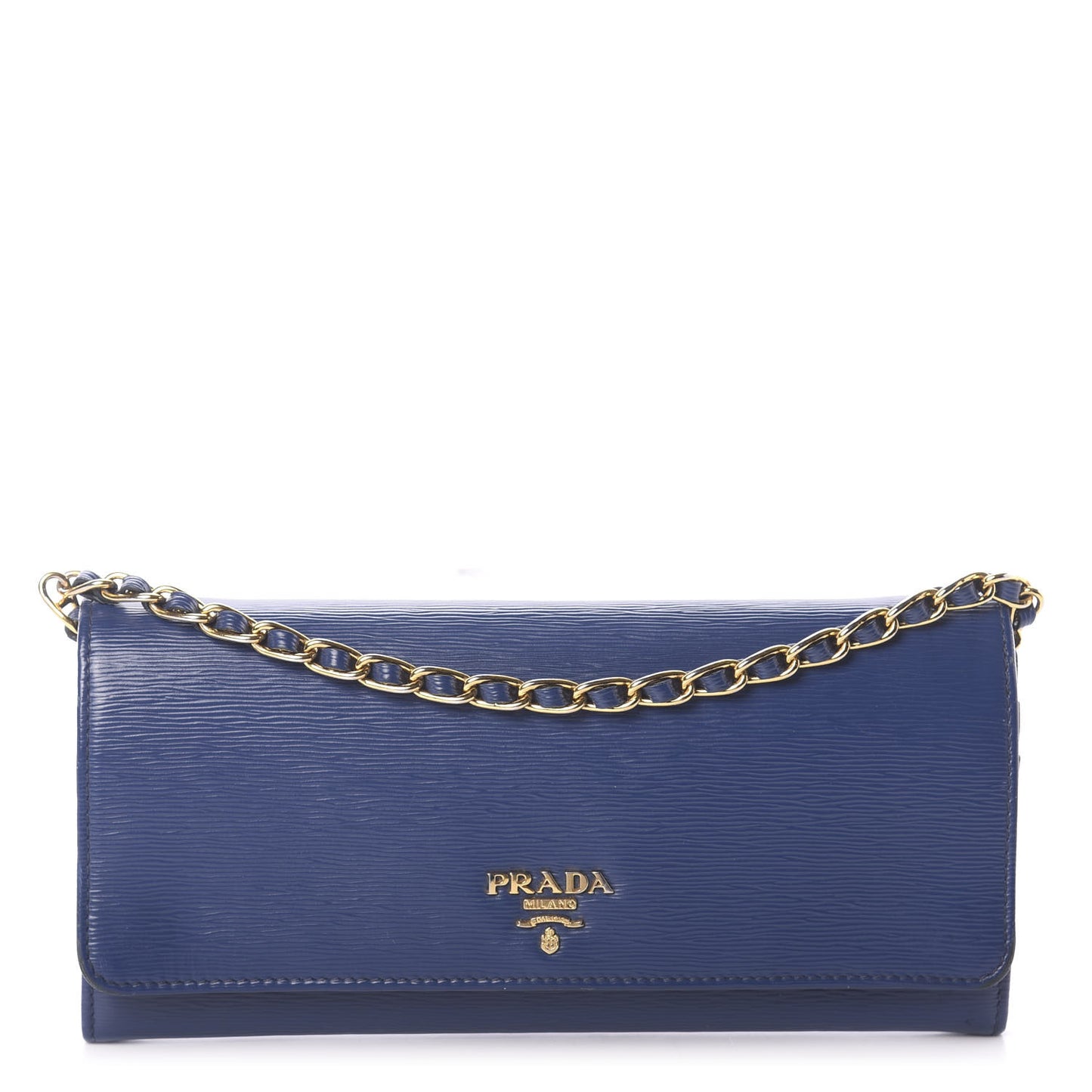 Saffiano Metal Oro Chain Wallet Bleuette