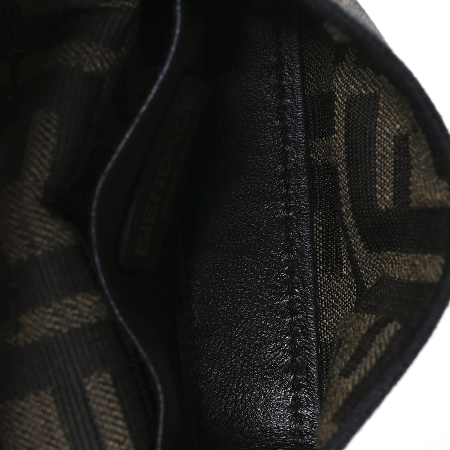 Fendi X VERSACE Fabric Jacquard Fendace FF Nano Brooch Baguette Tobacco Black 5 of 9