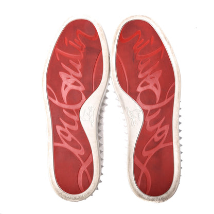 Christian Louboutin Nappa Scallop Embossed Spikes Roller Boat Flat 39 White 9 of 18